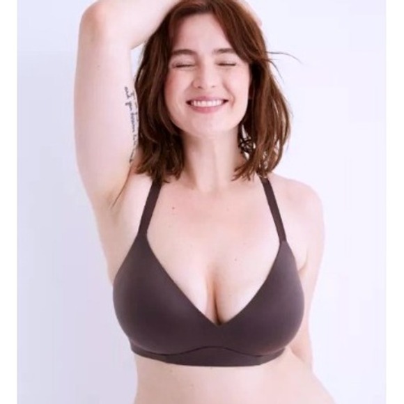 aerie Other - EUC Aerie Lace Smooth Real Sunnie Wireless Push Up Bra Expresso Kiss Size 38D